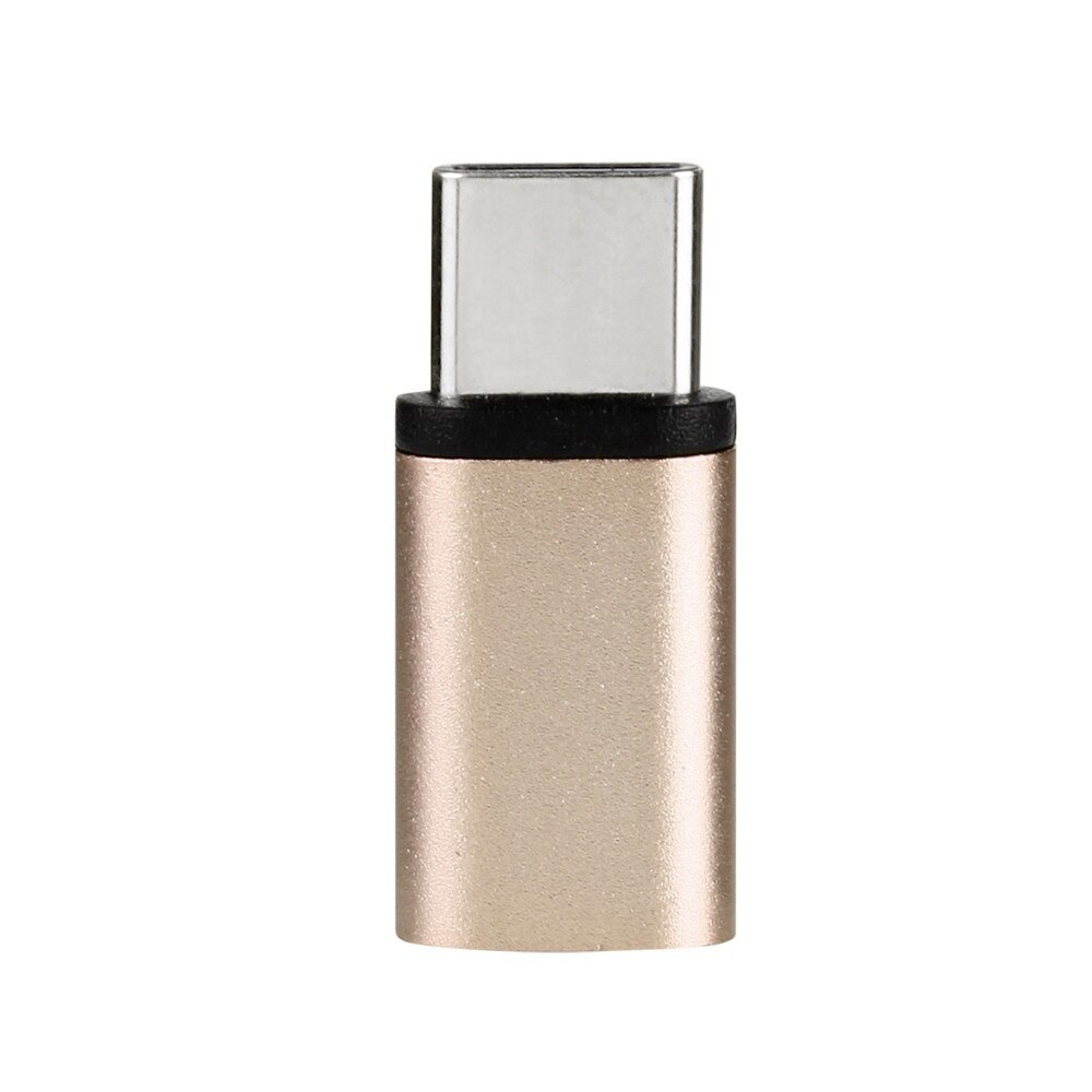 8MM Long USB Type C Adapter For LG V30 Blackview BV8000/BV9000/Pro S6 Micro USB Female To Type C Male Converter Type-C Adapter: gold