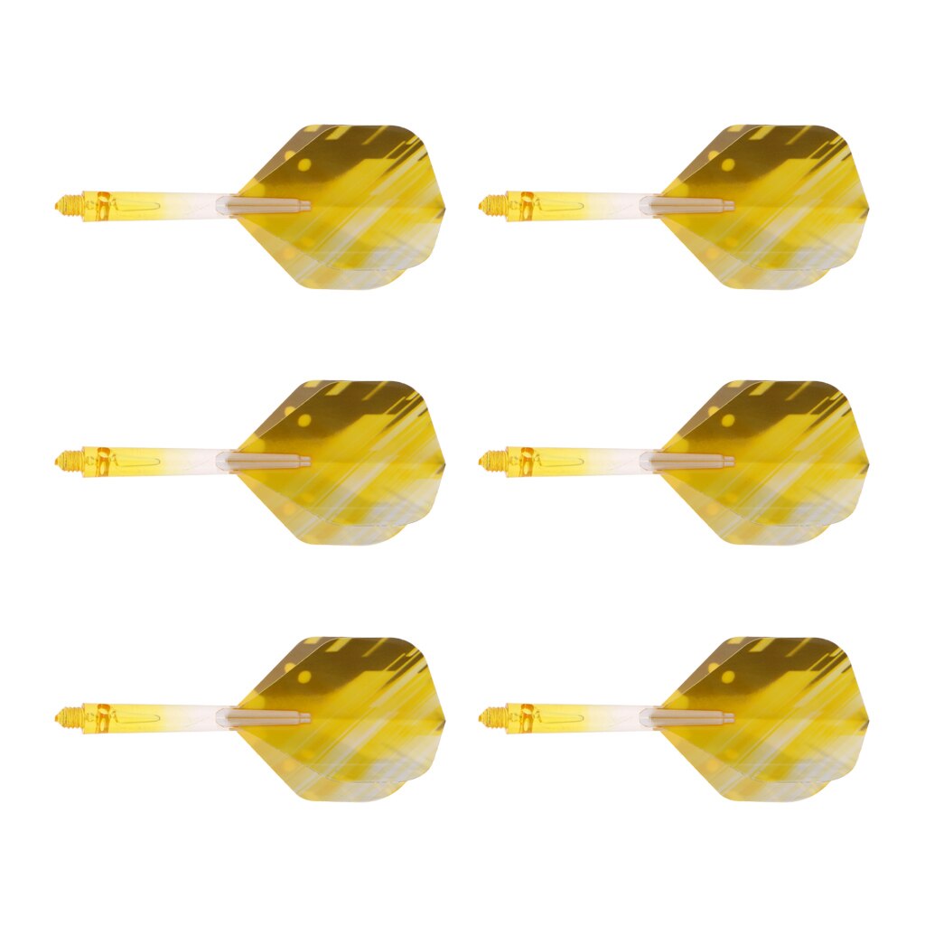 Brettyia 10 pièces arbres à fléchettes professionnels avec des vols: Yellow