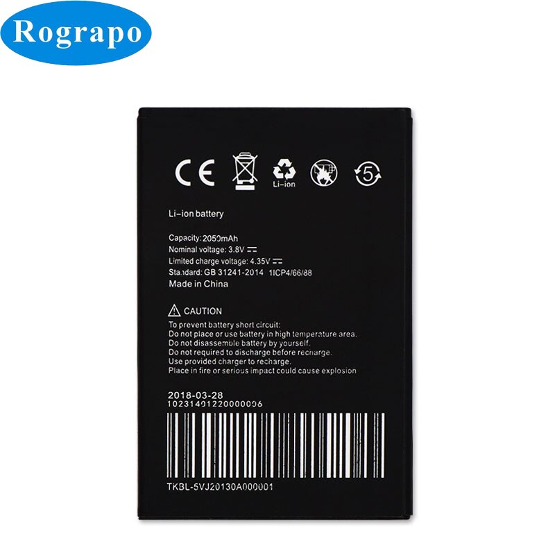 Official 2050mAh Replacement Battery For BRAVIS A506 Crystal Mobile Phone Bateria Batteries