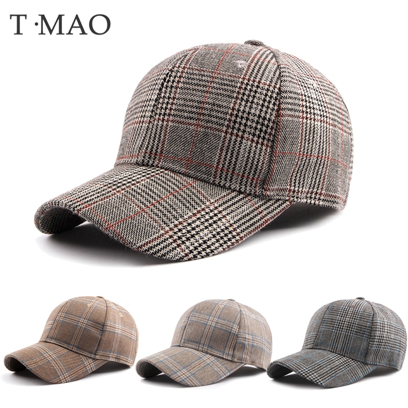 T-mao menns baseball cap pledd retro bomull dame caps boneports  bt21 caps for men baseball cap sun hat back to the future