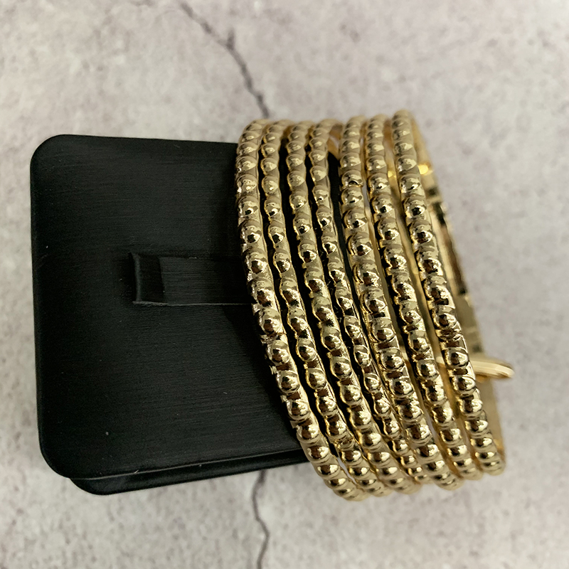 Marokkaanse Stijl Armband Set Goudkleurige Dames Armband Frans Ontworpen Armband Voor Vrouwen Met Luxe Manchet Pols Sieraden: Silver Plated