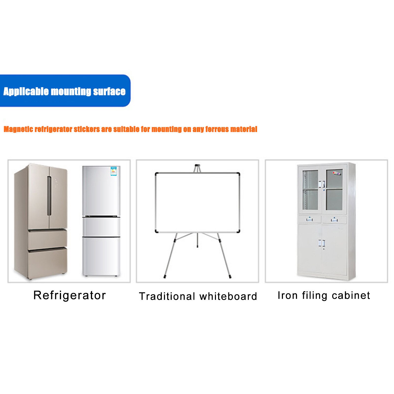 45#Magnetic Weekly & Monthly Planner Whiteboard Fridge Magnet Flexible Daily Message Drawing Refrigerator Bulletin White Board: D