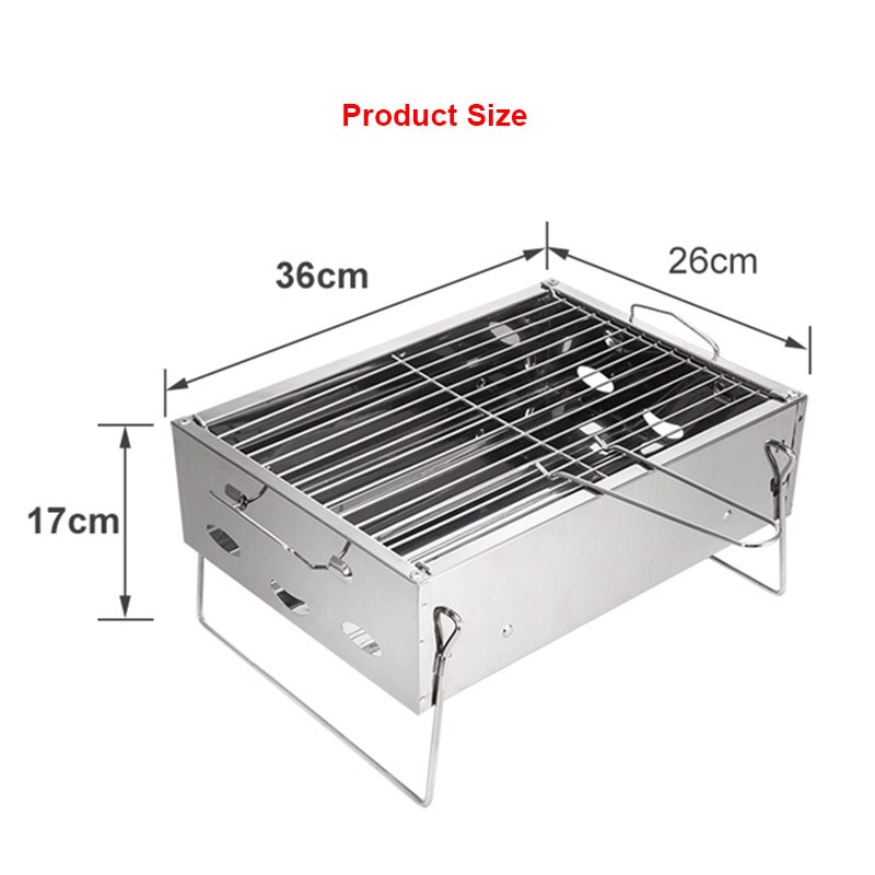 Utendørs kull utegrill sammenleggbart kjøkken rustfritt stål bbq grill uteplass camping piknik brenner grill komplett sett med verktøy