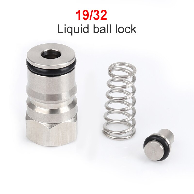 Poste de bloqueo de bola de barril tipo Cornelius, 19/32 "-18 & 9/16"-18 & Poppet hilo femenino, herramientas de acero inoxidable para Gas y líquido, accesorios de cerveza artesanal: 19L