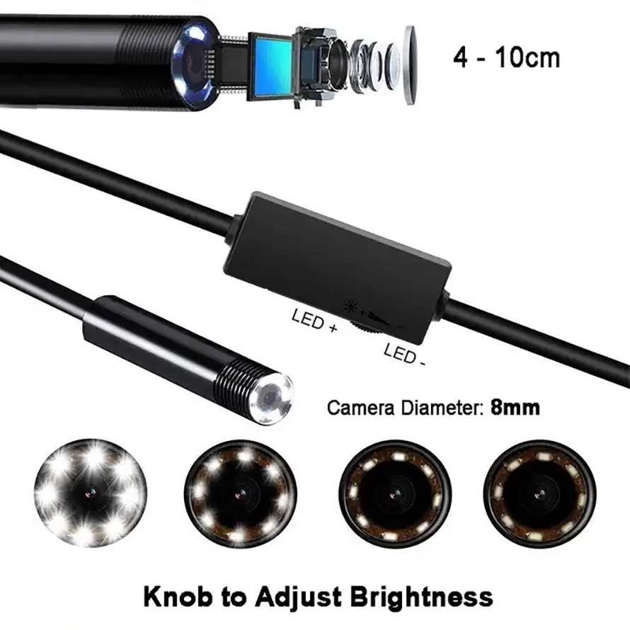 5.5/8mm 1200P Endoscopic Wifi Camera Endoscope For Android Iphone IOS Mobile Smartphone Car Inspection Tools Single Dual Lens