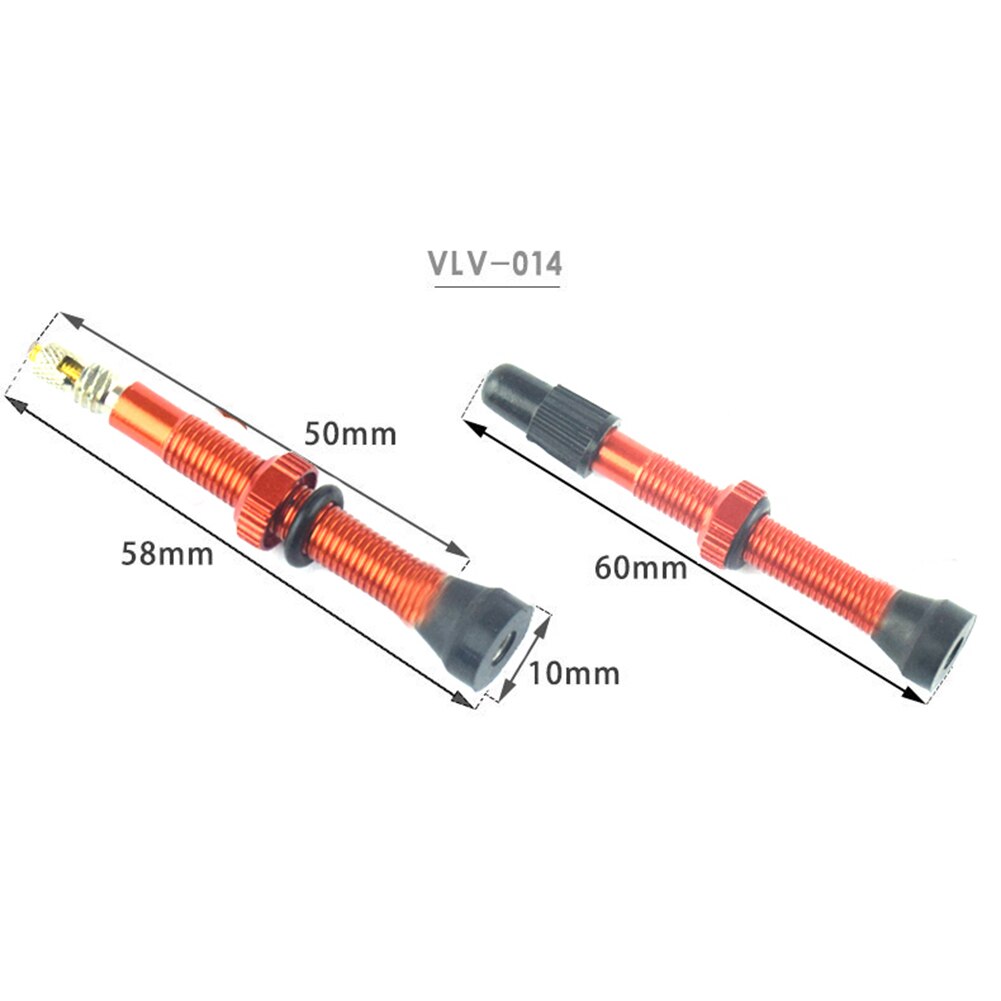 1 Pair 60mm Aluminum Alloy Stem French Presta Valve + Tool for MTB Road Mountain Bike Bicycle Tubeless Tire Tyre Accesories