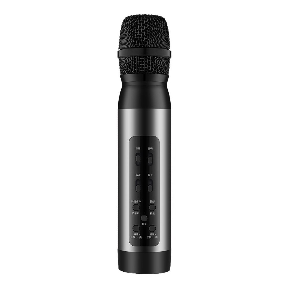 Bluetooth Wireless Microphone Karaoke Speaker KTV Music Player Singing Recorder Handheld Microphone Mic in stock: Black