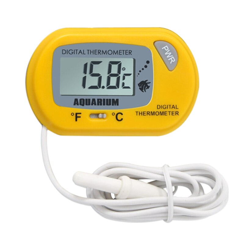 1 Pack Aquarium thermograph Reptilethermograph Fish Tank thermograph Digital thermograph Terrarium Water Temperature Test 7XEA: Yellow