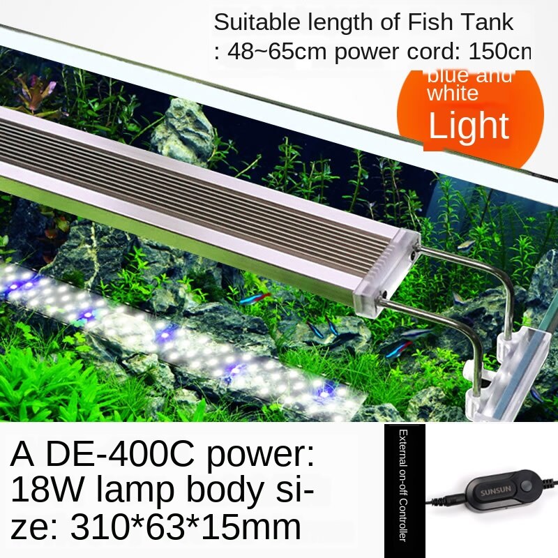 Aquarium led beleuchtung led gepflanzt aquarium beleuchtung aquarium lampe Gras Lampe Stroh tank lampwaterproof beleuchtung volle spektrum: ADE18W  For 48-65cm