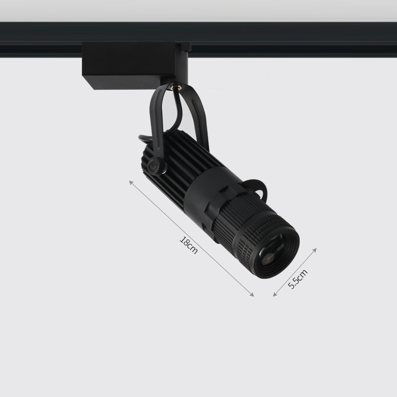Focos LED con Zoom para escenario, proyector con logotipo de enfoque, luces de techo industriales para empresa, restaurante, tienda y boda: orange / Azul