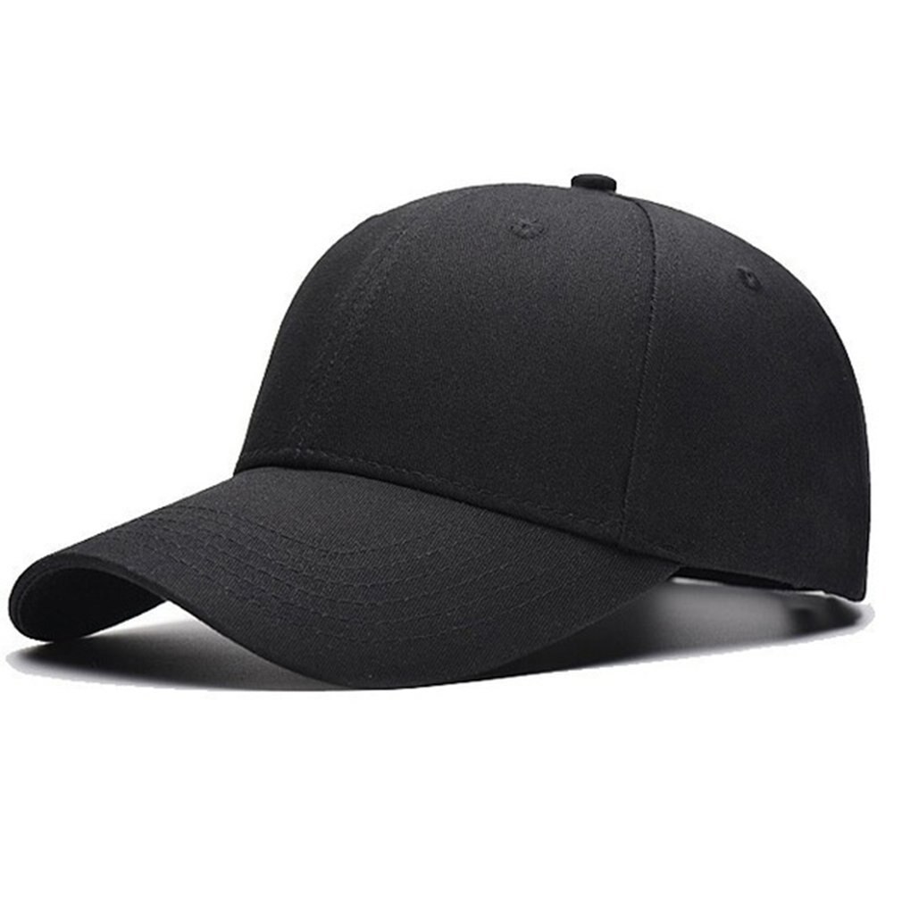 56-60cm 62-68cm cappelli a visiera causali di grandi dimensioni uomo testa grande cappello Hip-Hop fresco uomo berretti da Baseball taglie forti: Black