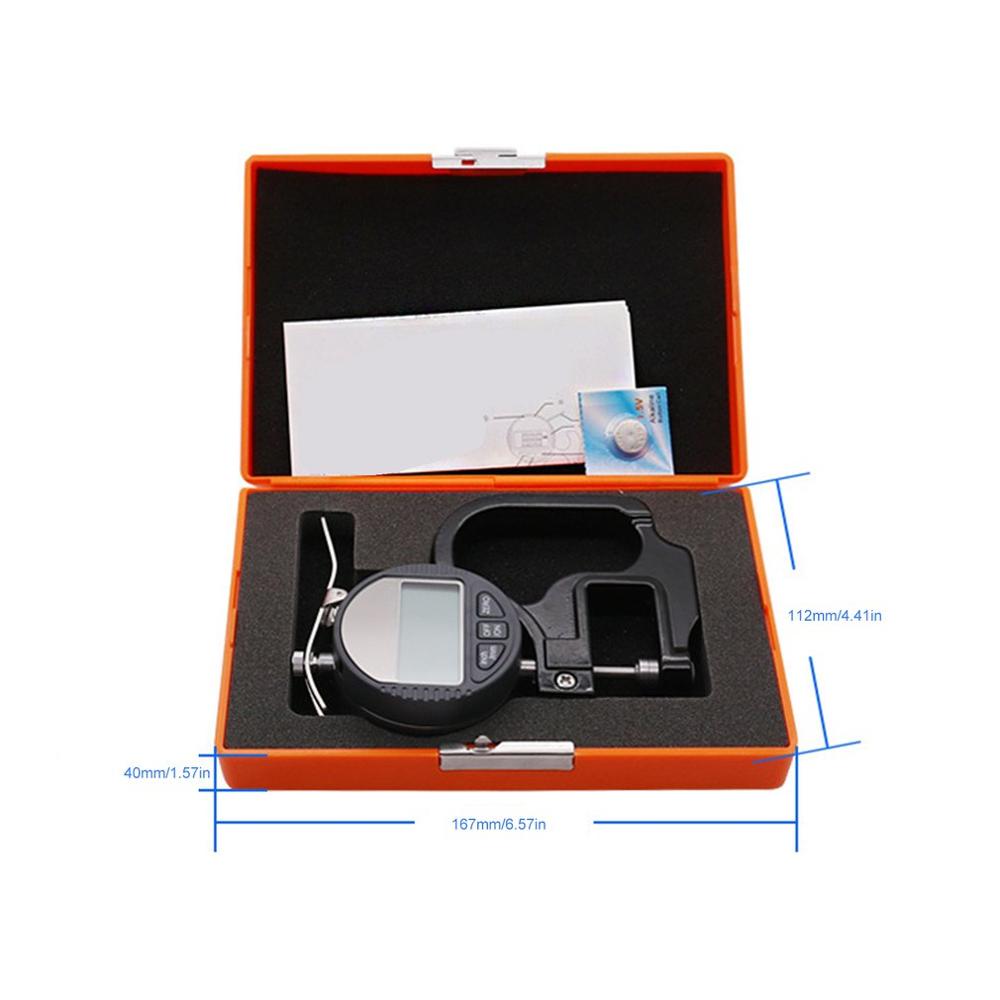 Portable Digital Thickness Gauge 0.01/0.001mm Range Electronic Micrometer inch/Metric Electronic Percentage Thickness Meter