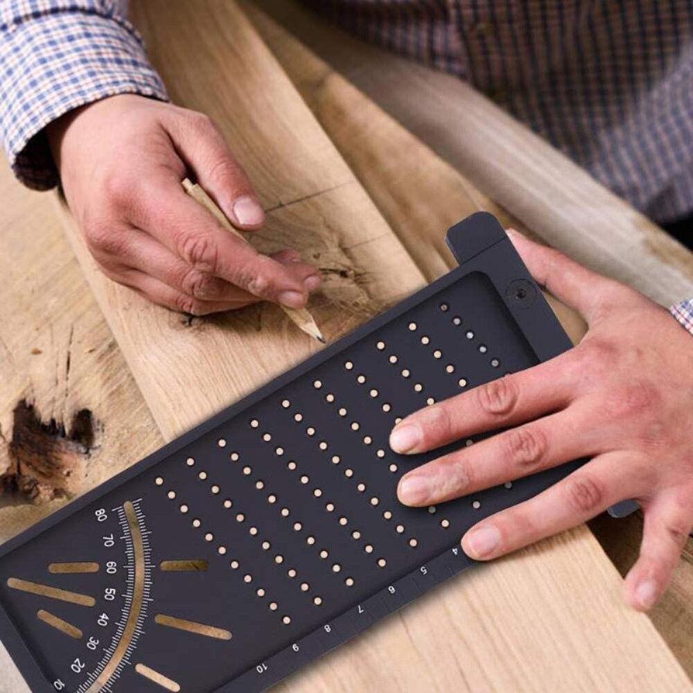 ABEDOE plastikowa precyzyjna obróbka drewna skryba znak linia miernik t-rodzaj przechodzić-na zewnątrz linijka Cieśla pomiar narzędzie pomiarowe