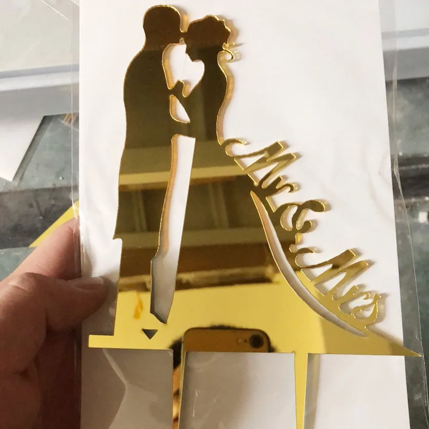 Anillo acrílico dorado Ins para tarta de boda, propuesta de novia y novio, adorno para tarta de boda para , de compromiso, decoración de postre