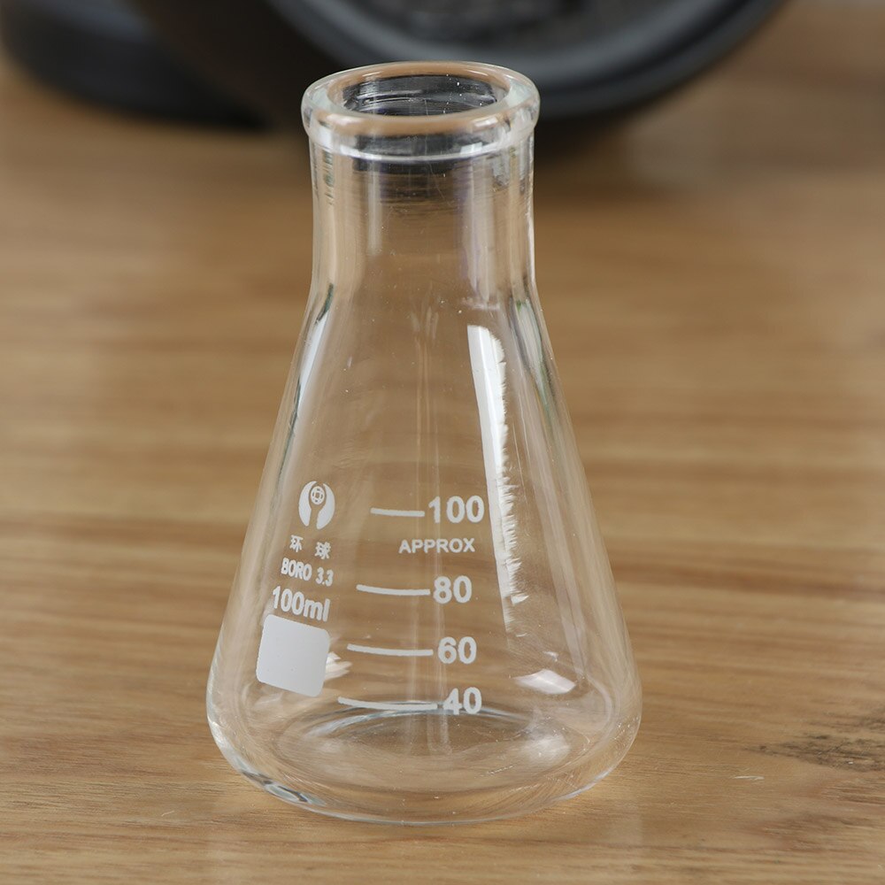 250/500/100 Ml Glazen Zware Muur Smalle Mond Erlenmeyer Kolven Met Zware Velg Voor Lab Chemische Apparatuur