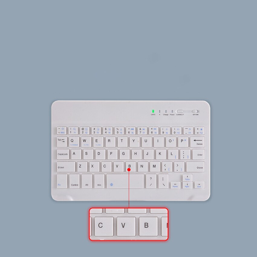 7 Inch Wireless Keyboard Mini Bluetooth-compatible Keyboard for PC Tablet Phone Rechargeable Noiseless Keyboards