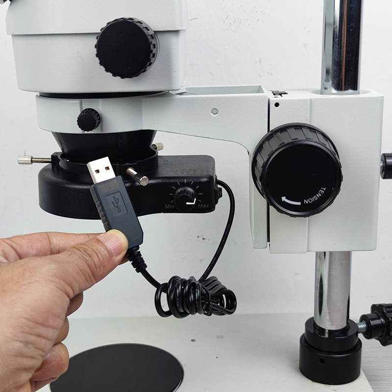 USB 144 RGB LED Ring Light Adjustable Illuminator Lamp Industry Monocular Trinocular Stereo Video Microscope Lens Camera