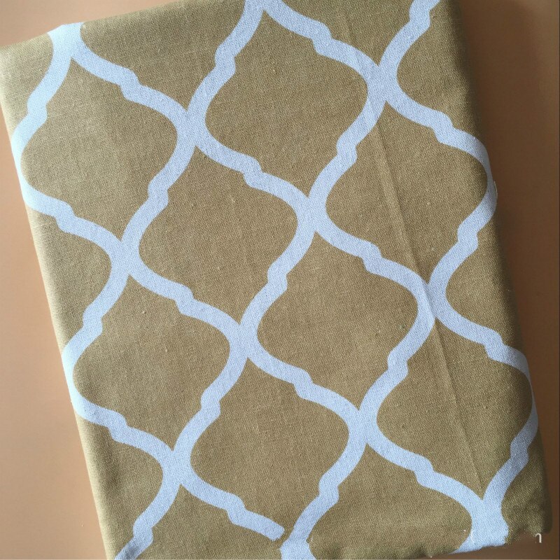 Cotton and Linen Blend Fabric by meter Printed sewing upholstery crafts cotton fabric for tablecloth home decoration: Clear / 50x140cm