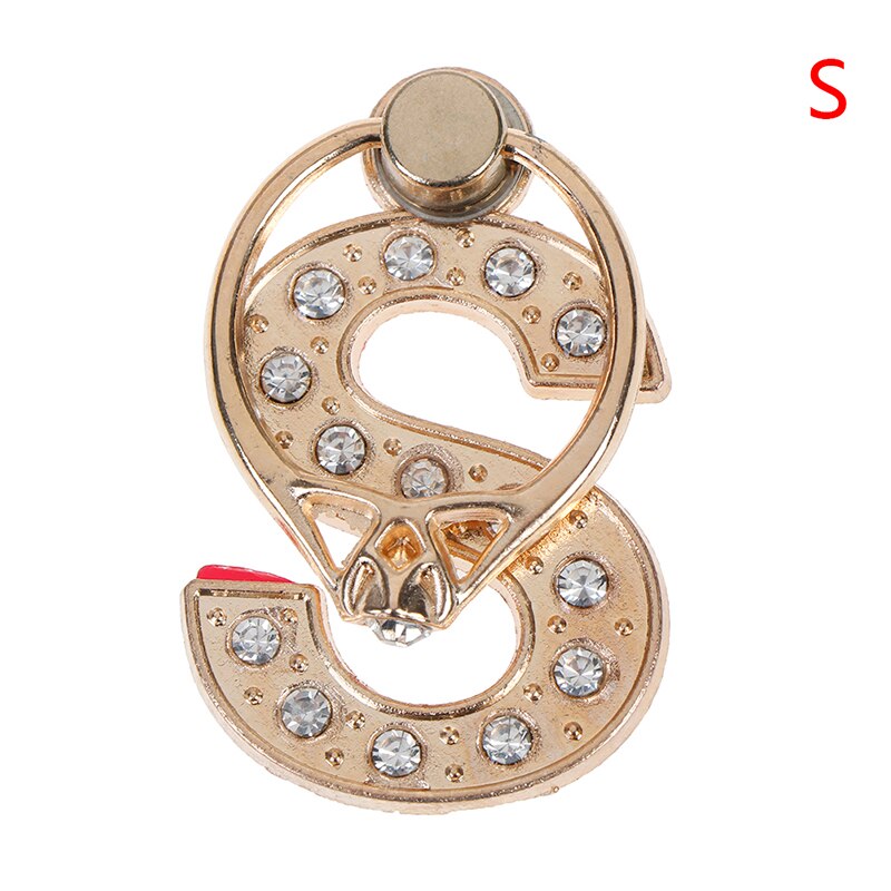 1pc 360 Degree Diamond Metal Letter A-Z Finger Ring Smartphone Stand Holder Mobile Phone Holder For iPhone 6s 7 8