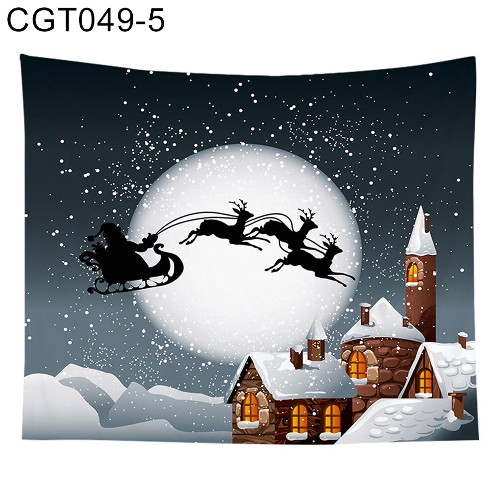 Snemand træ print væg gobelin juledekoration tæppe vægophængning gobelin dug tæppe baggrund stof gobelin: Kgt 049 5
