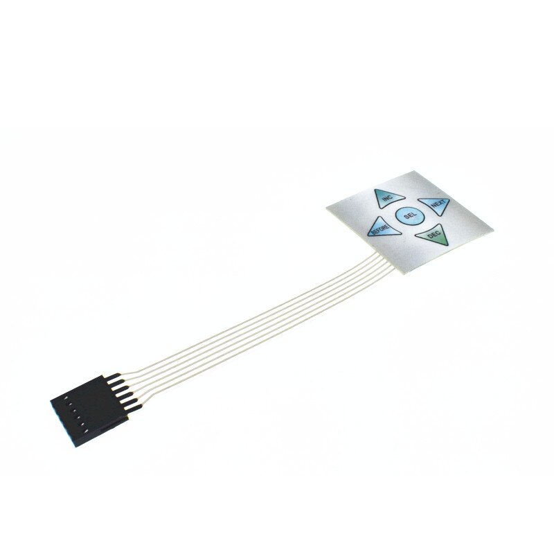 1 2 3 4 12 16 20 Key Button Membrane Switch 1x4 3x4 4x4 4x5 Keys Matrix Array Keyboard Keypad Control Panel DIY Kit For Arduino: 5 key 1