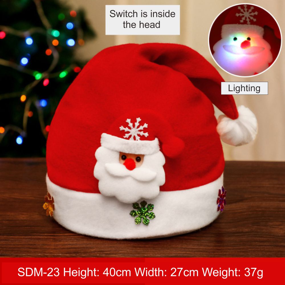 Kerst hoed Kerst kinderen adult Snowman gewei modellering avond cap: 23