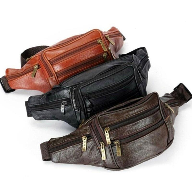 Homens pu cintura cinto saco hip bolsa de viagem carry on bolsa bolsa de alta qualidade ao ar livre esporte moda couro zíper cintura saco