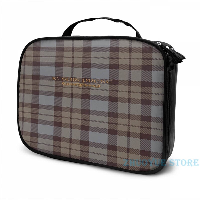 Grappige Grafische Print Tartan Outlander Usb Lading Rugzak Mannen Schooltassen Vrouwen Tas Reizen Laptoptas: Cosmetic bag