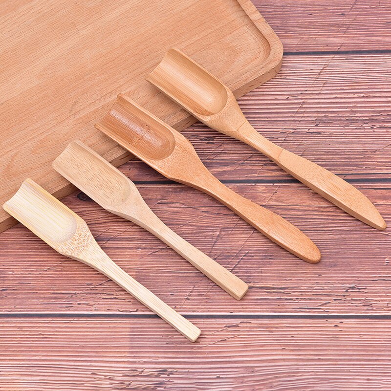 Tradition bamboo spoon coffee tea spoon wood scoop dining utensil flatware Tea Leaves Chooser Holder For Honey Suger 1pc
