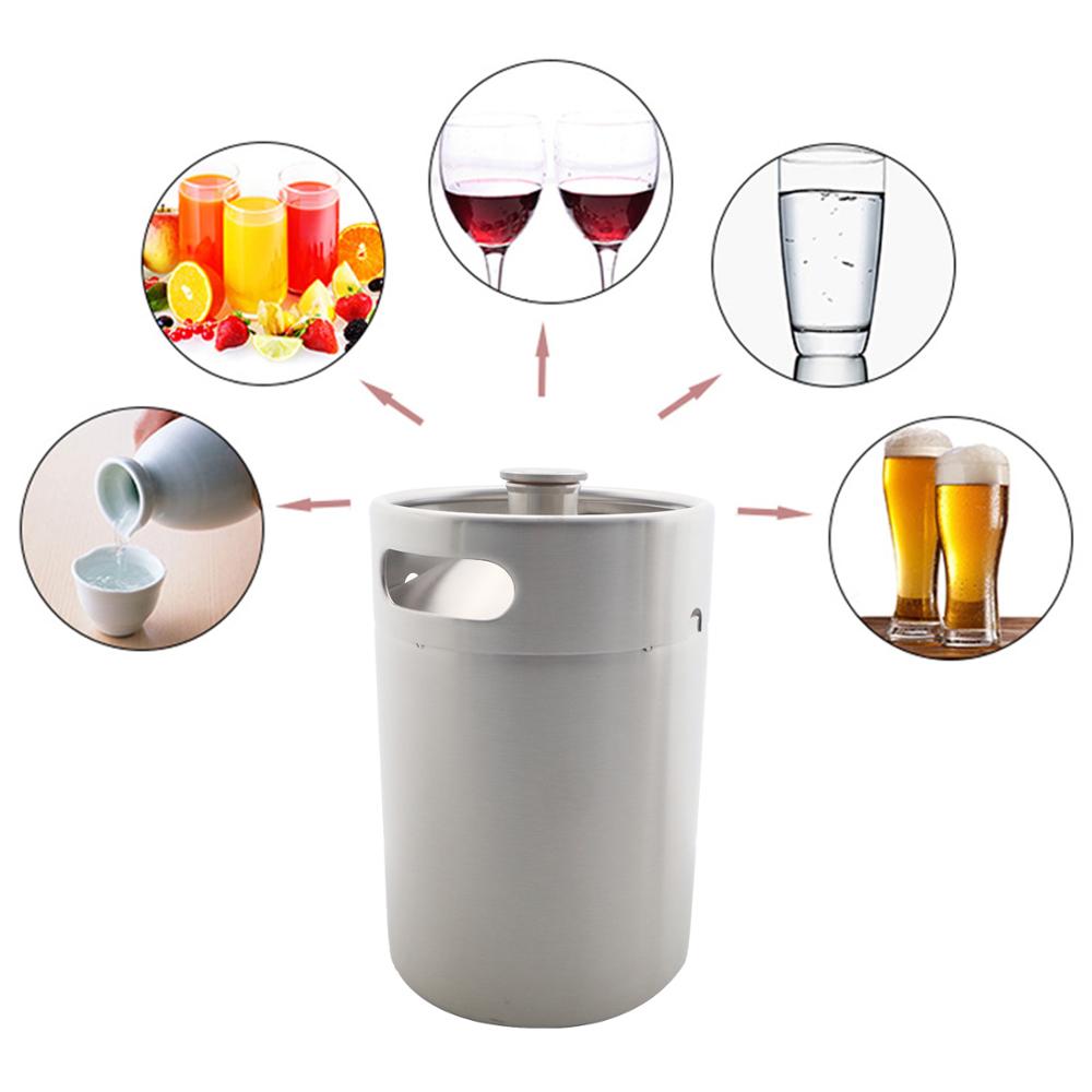 5L Homebrew Growler Mini Keg Stainless Steel Keg 170oz Beer Growler mini Beer Barrel Holds Beer Tools