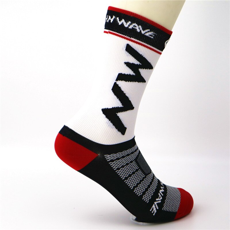 Calcetines de ciclismo Coolmax para hombre y mujer, transpirables, para baloncesto, correr y fútbol, novedad de: Blanco