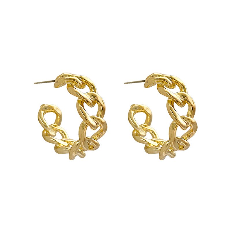 Minimalist Large Circle Geometric Round Big Hoop Earrings For Women Girl Wedding Party Jewelry: e102jin