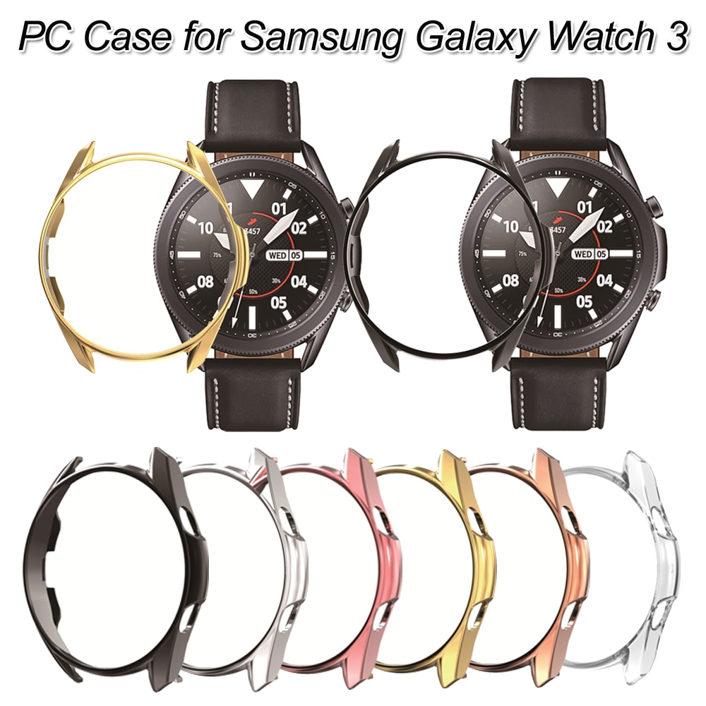 1Pc Plating Hard Pc Horloge Case Bumper Frame Cover Protector Shell Voor Samsung Galaxy Horloge 3 45Mm 41Mm Smartwatch Accessoire