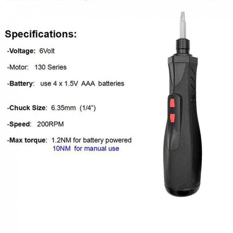 Mini Electric Screwdriver Battery Operated Cordless Screw Driver Drill Tools Bidirectional Switch