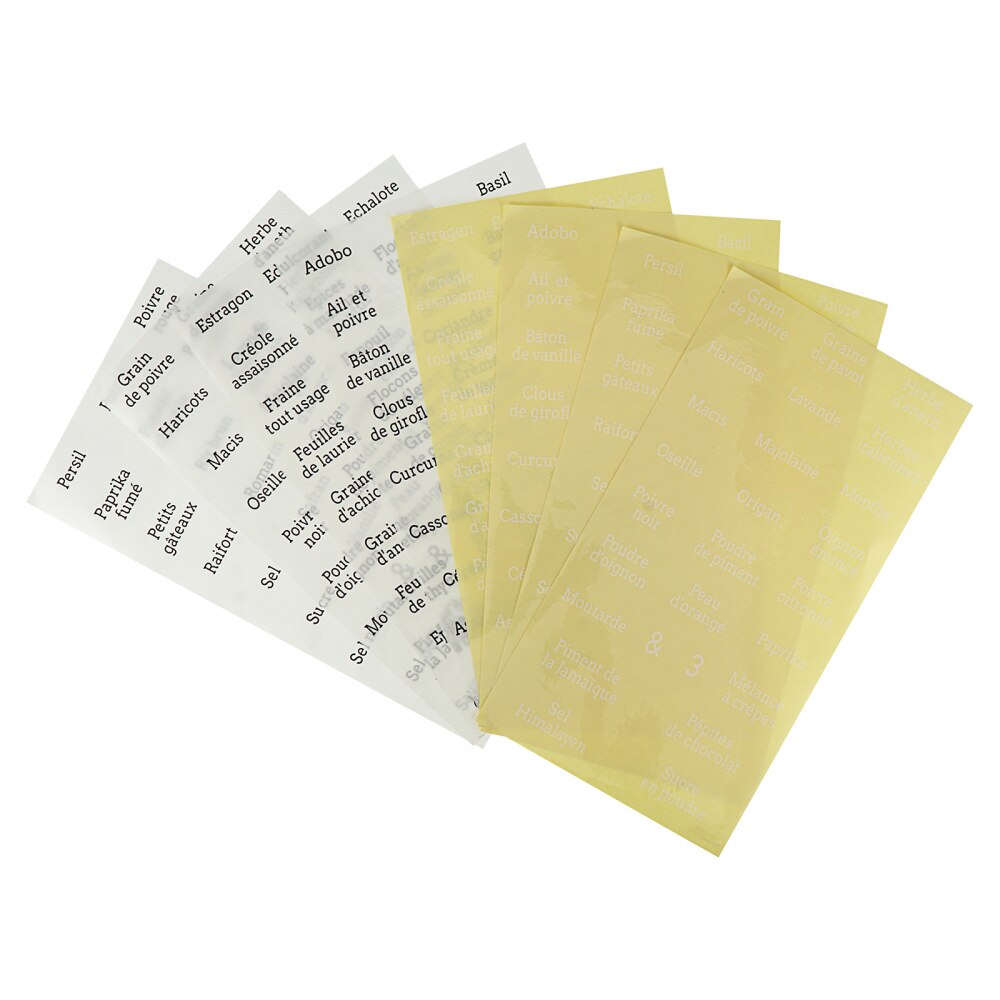 1 Set 208pcs French Ingredients Name Label Decals Spice Labels for Home: Default Title