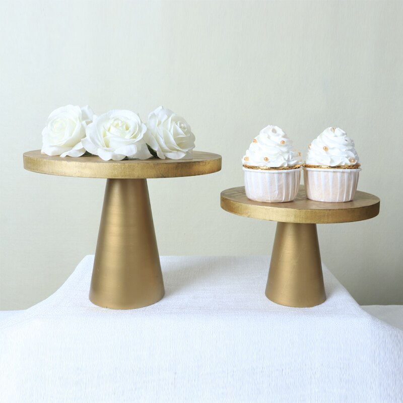 Træ kage display stativer dekoration til bryllup fødselsdag fest mad beslag bordservice cupcake mad bakke tallerkener forsyninger