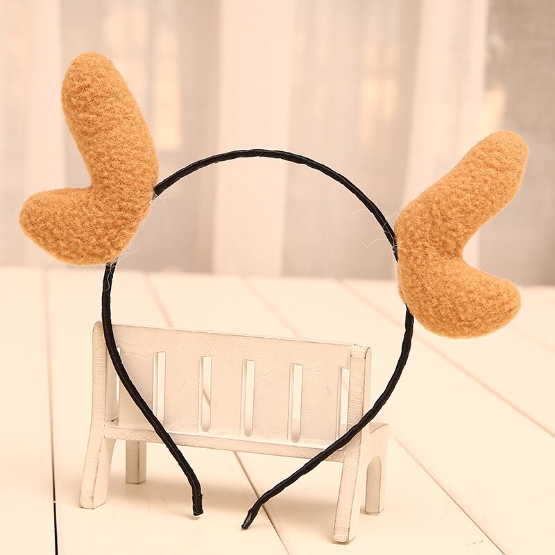 1 pc jul hjorthorn pannband xmas svampboll söta hårband tjejer kvinnor hårnålar håraccessoarer