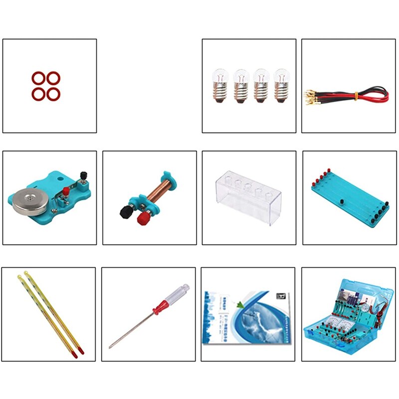 Kit d&#39;apprentissage du Circuit électrique pour enfants, Kit d&#39;expérimentation physique, outil pédagogique de base pour le magnétisme électrique ABS