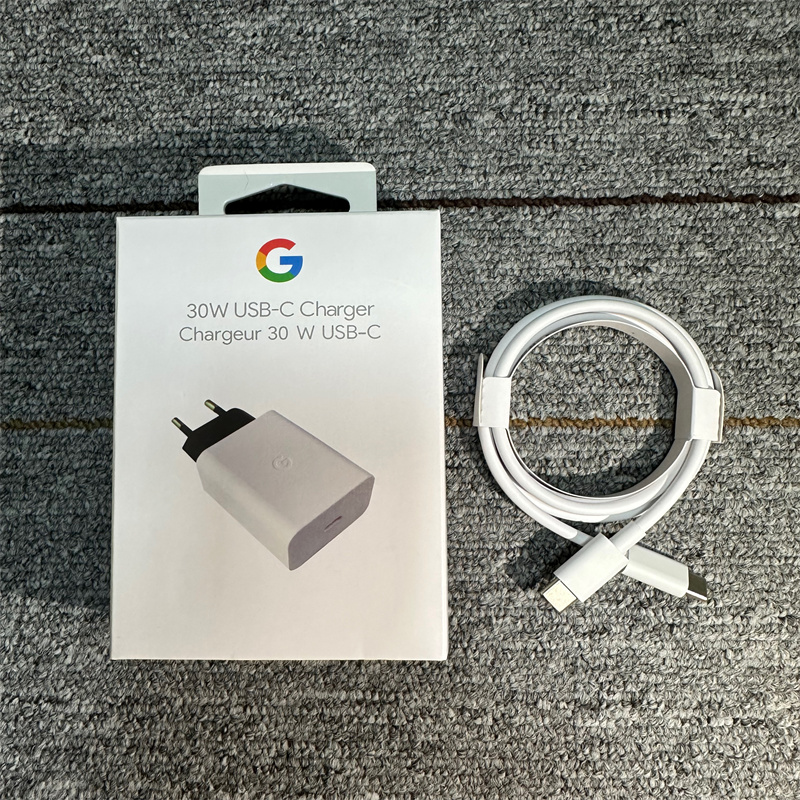 30w usb-c oplader til google pixel 9a 8a 7a 6a 5 pd hurtig vægopladningsadapter kompatibel med usb-c enheder 1m usb c til c kabel: Ch
