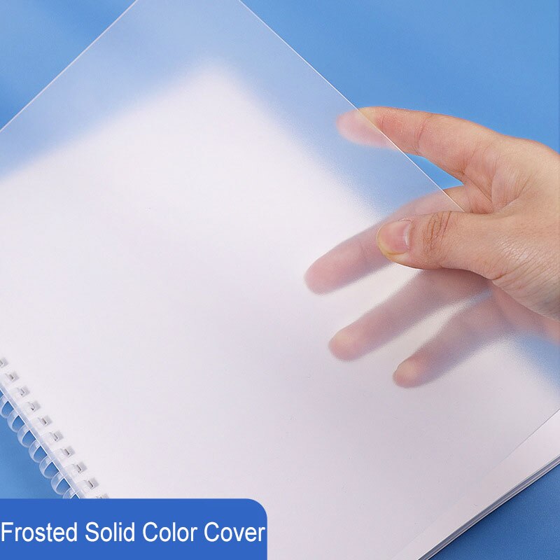 80Sheet B5 360 Flip Loose Leaf Soft Side Notebook Journal Planner Transparent Horizontal Line Notebooks School Office Stationery