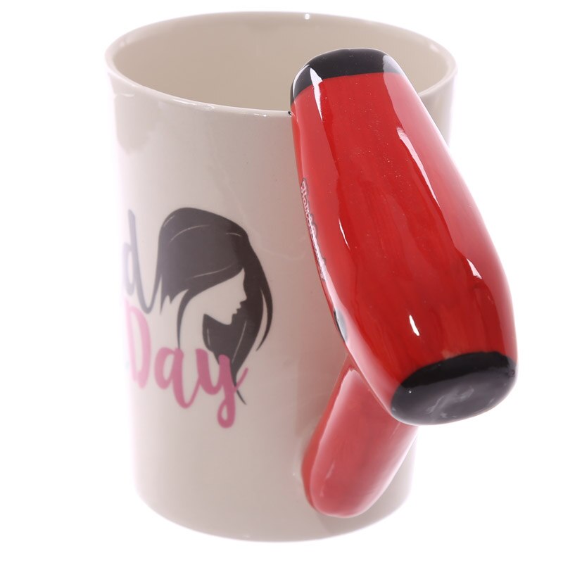 Ceramic Hair Dryer Mug Ladies Tool Hair Dryer C Hair Salon Bathroom Decor Vanity Decor Coffee Cup Hairdresser
