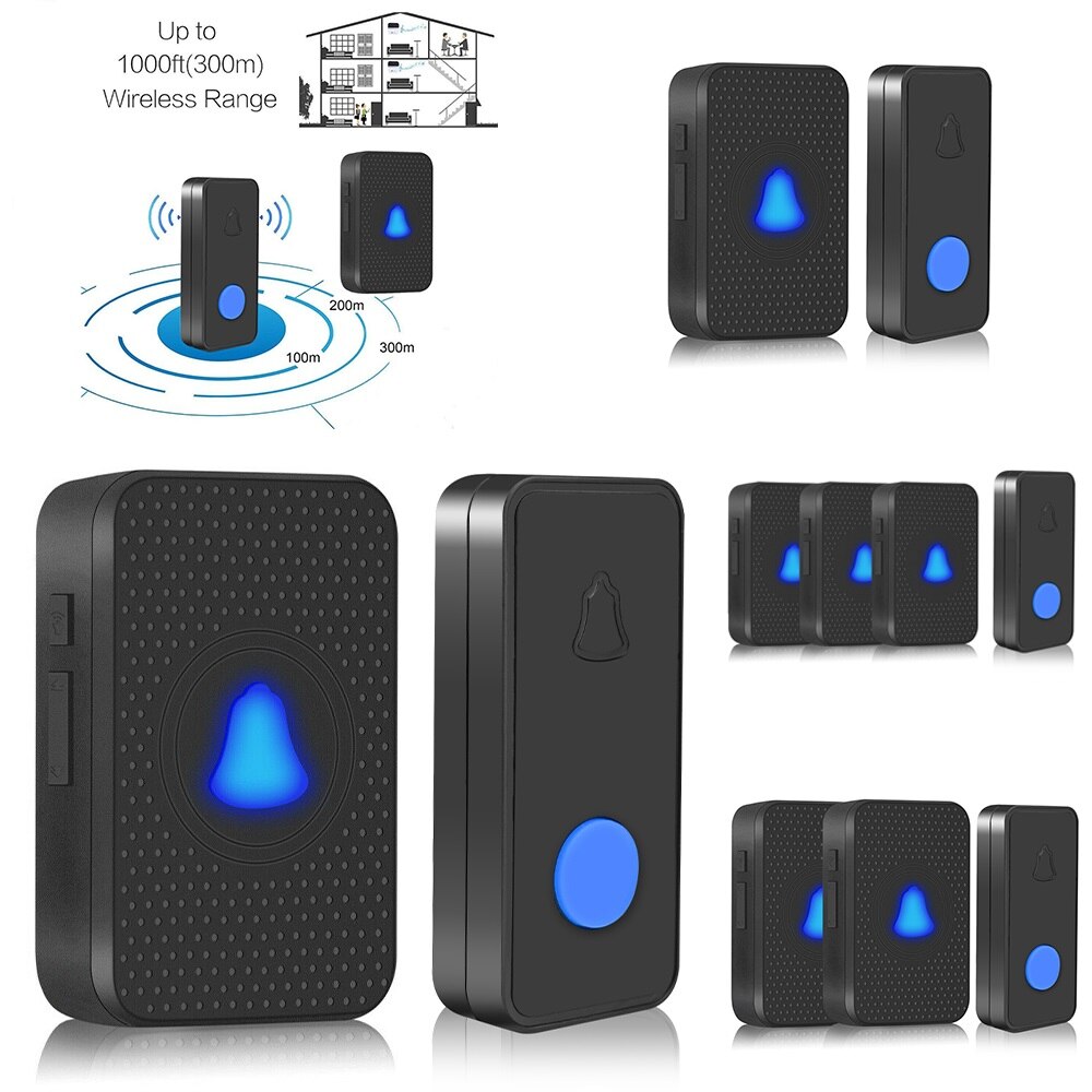 IP44 Waterproof Wireless Doorbell Welcome bell Home Chime Door bell Outdoor Remote Smart DoorBell Home Security Sonnette
