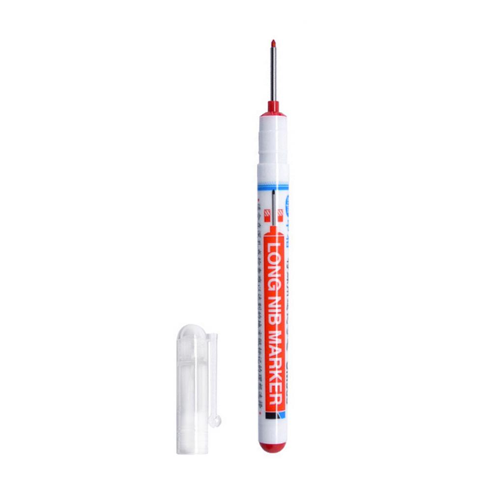 Lange Feder Marker Tiefe See Stift Marker Für Holzbearbeitung Wasser-beständig Tinte Schnell trocknend Xylol-freies markieren metall Holz Glas: rot