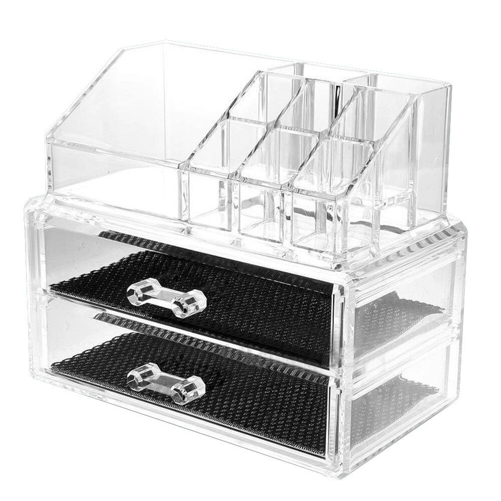 Clear Acryl Cosmetische Make-Up Organizer 2 Layer Organizer Make Organizer Woonaccessoires