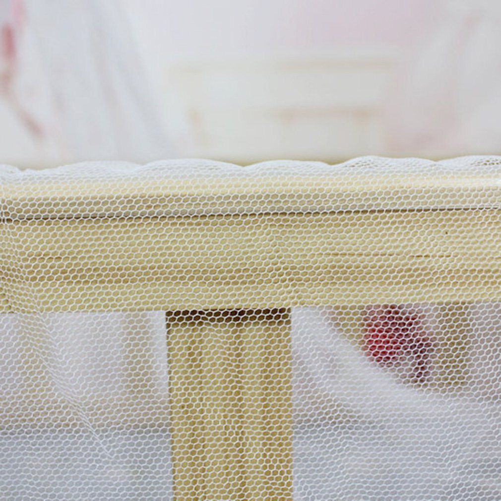 Verão bebê berço cama mosquiteiro net tamanho portátil redondo da criança cama do bebê mosquito malha pendurado cúpula cortina net