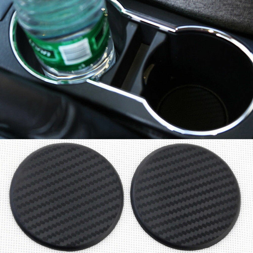 2 Pcs Water Cup Pad Auto Zwart Non-Slip Mat Decoratie Silicone Compound Auto Interieur Accessoires Anti- slip Mat Pad