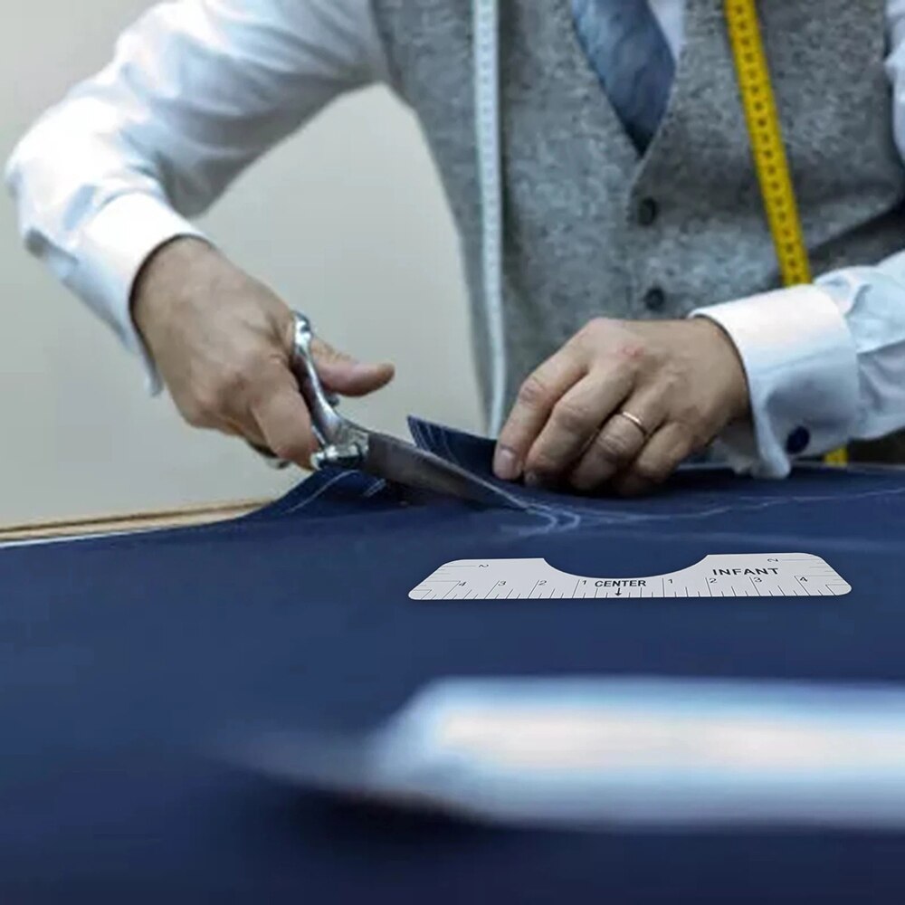 4PCS T-Shirt Alignment Ruler For Guiding T-Shirt Rulers With Size Chart DIY Drawing Template Craft Tool Drafting