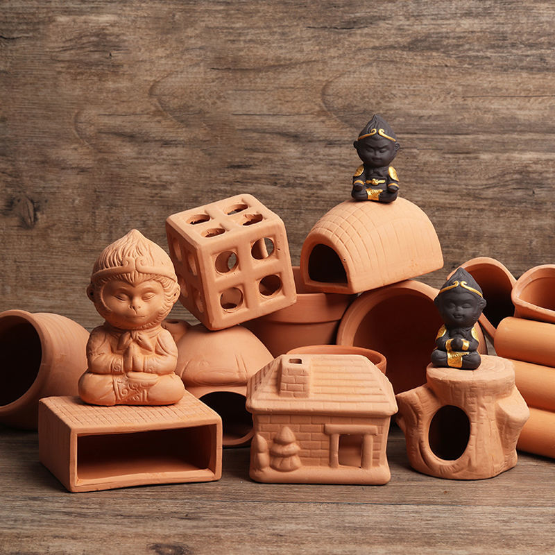 Akwarium mini ceramiczne zbiorniki ryby krewetki dom gniazdo tarło hodowla jaskinia glina garnki ozdoba robić akwarium ozdoby ozdoby