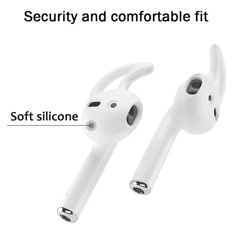 6/1 Paar In-Ear-Ohrstöpsel aus weichem Silikon für Airpods, schützende Ohrpolster, Kopfhörer-Cup-Ohrpolster mit Anti-Rutsch-Ohrbügel