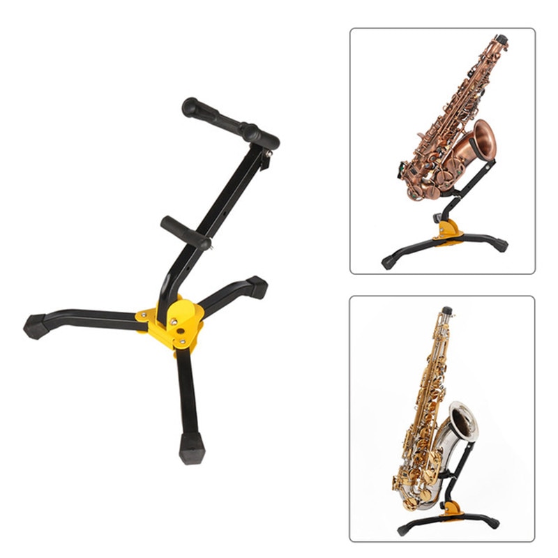 Faltbare Tenor Saxophon Stehen Alto Sax Metall Boden Stehen Stativ Halter Bläser Instrument Zubehör